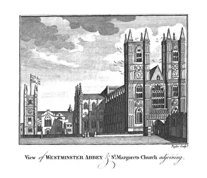 Taylor Prints: View of Westminster Abbey & St. Margarets Church adjoining. late 18th-early 19th century