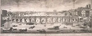 View of Westminster Bridge, London, 1751. Artist: T Willson