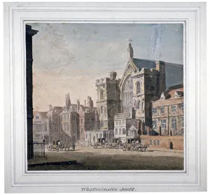 New Palace Yard Prints: View of Westminster Halll and New Palace Yard, London, c1808