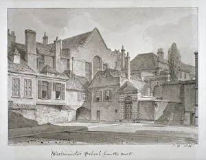 Westminster School Prints: View of Westminster School in Little Deans Yard, Westminster, London, 1821. Artist