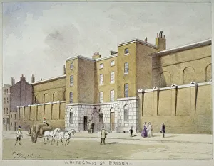 Whitecross Street Prints: View of Whitecross Street Prison for debtors, London, c1840