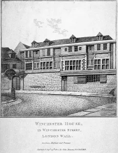 View of Winchester House in Winchester Place, London, 1800. Artist