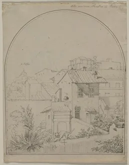 View from My Window in Rome, c. 1817. Creator: Carl Wilhelm Tischbein (German, 1797-1855)