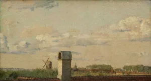View from a Window in Toldbodvej Looking Towards the Citadel in Copenhagen, c. 1833. Artist: Kobke, Christen Schiellerup (1810-1848)
