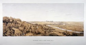 Berkshire Prints: View of Windsor Castle from Egham Hill, Berkshire, 1851. Artist: Standidge & Co