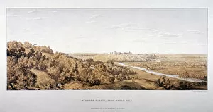 River Thames Gallery: View of Windsor Castle from Egham Hill, Berkshire, 1851. Artist: Standidge & Co
