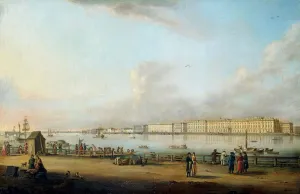 Embankment Prints: View of the Winter Palace of the Vasilyevsky Island