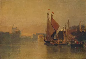 Cecil Reginald Gallery: View from Yarmouth Bridge, Norfolk, Looking towards Breydon, Just after Sunset, c1823