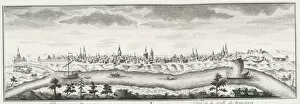 Chirikov Collection: View of Yeniseysk, ca 1735. Artist: Lursenius, Johann Wilhelm (1704-1771)