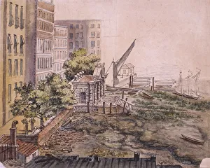 Capon Gallery: View of York Stairs, Westminster, 1809