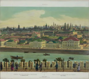 Philippe 1813 After 1879 Prints: View of Zamoskvorechye from the Kremlin Wall (from a panoramic view of Moscow in 10 parts)