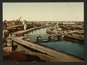Moskva River Gallery: View of Zamoskvorechye (Panoramic view of Moscow), 1890s