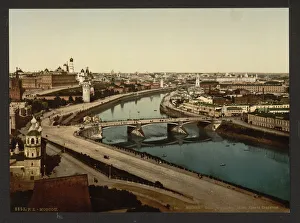 Photochrom Gallery: View of Zamoskvorechye (Panoramic view of Moscow), 1890s