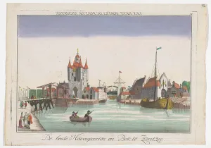 City Gate Prints: View of Zuidhavenpoort and Noordhavenpoort in Zierikzee