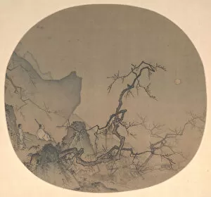 Lunar Collection: Viewing plum blossoms by moonlight, early 13th century. Creator: Ma, Yuan