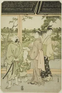 Plaques Prints: Viewing Votive Plaques at Mukojima, Japan, c. 1785 / 89. Creator: Kubo Shunman