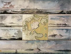 New England Prints: Views of the area around Boston, New England, 1773. Creator: Captain William Pierie