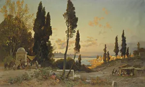 Bosphorus Strait Gallery: Views across the Bosphorus, Constantinople. Artist: Corrodi, Hermann David Salomon (1844-1905)