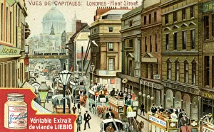 Tinned Meat Prints: Views of Capitals: Fleet Street, London, c1900