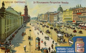 Tinned Meat Prints: Views of Capitals: Nevsky Prospect, St Petersburg, c1900