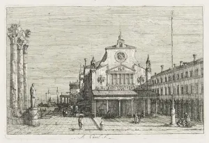 1697 1768 Prints: Views: Three Columns and a Statue on the Sea Coast