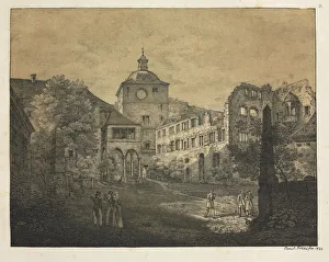 Ernst Fries German Prints: Six Views of Heidelberg Castle: Castle Terrace, 1820. Creator: Ernst Fries (German