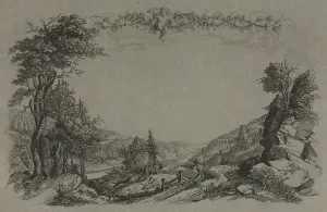 Ernst Fries German Prints: Six Views of Heidelberg Castle: Cover, Hunting Scene, 1820. Creator: Ernst Fries (German
