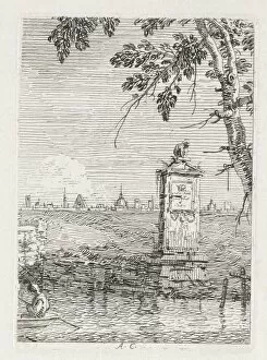 Antonio Canaletto Italian Collection: Views: The Little Monument under a Tree, 1735-1746. Creator: Antonio Canaletto (Italian