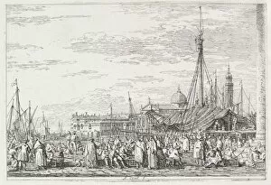 Antonio Canaletto Italian Collection: Views: The Market on the Molo, 1735-1746. Creator: Antonio Canaletto (Italian, 1697-1768)