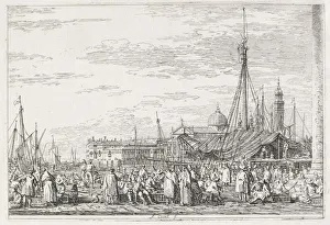 1697 1768 Prints: Views: The Market on the Molo, 1735-1746. Creator: Antonio Canaletto (Italian, 1697-1768)