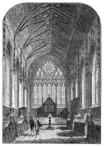 Merton College Prints: Views of Merton College, Oxford: the Chapel, 1864. Creator: Mason Jackson