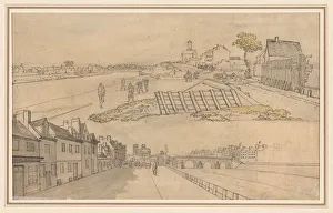 Georges Michel Prints: Two Views of Paris, first half 1800s. Creator: Georges Michel (French, 1763-1843)