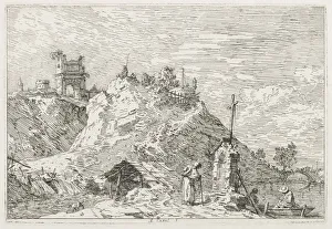 Antonio Canaletto Italian Collection: Views: A Pilgrim at Prayer, 1735-1746. Creator: Antonio Canaletto (Italian, 1697-1768)