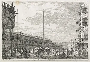 Antonio Canaletto Italian Collection: Views: The Procurators Palace and the Church of St. Geminien, Venice, 1735-1746