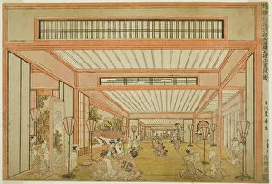 Reception Gallery: Views of Reception Rooms in Japan - Entertainments on the Day of the Rat in the Mode... c. 1771 / 76