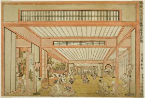 Views of Reception Rooms in Japan - Entertainments on the Day of the Rat in the Mode... c. 1771 / 76. Creator: Utagawa Toyoharu