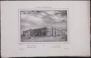 Views of Saint Petersburg. View of the Senate building from the Saint Isaacs Bridge, 1833