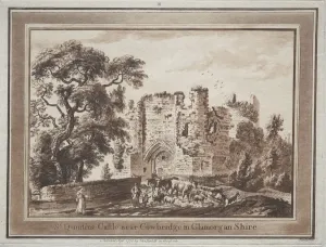 Roulette Prints: Twelve Views in South Wales: St. Quintins Castle near Cowbridge in Glamorganshire, 1775