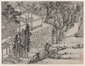 Shen Zhou Prints: Twelve Views of Tiger Hill, Suzhou: The Enlightened Stone Retreat, after 1490. Creator