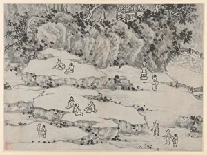 Ming Dynasty Prints: Twelve Views of Tiger Hill, Suzhou: The Nodding Stone Terrace, Tiger Hill... after 1490