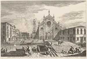 Michele Marieschi Italian Prints: Views of Venice: Campo dei Frari, 1741. Creator: Michele Marieschi (Italian, 1710-1743)