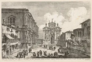 Views of Venice: Campo S. Rocco, 1741. Creator: Michele Marieschi (Italian, 1710-1743)