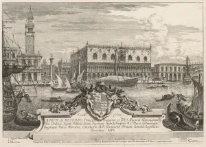 Views of Venice: The Piazzetta and Ducal Palace, 1741. Creator: Michele Marieschi (Italian