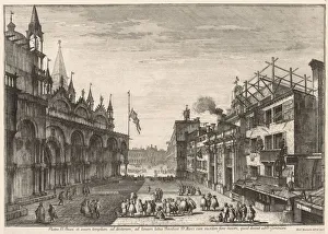 Michele Marieschi Italian Prints: Views of Venice: Piazzetta S. Basso, 1741. Creator: Michele Marieschi (Italian, 1710-1743)