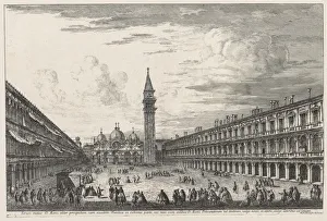Michele Marieschi Italian Prints: Views of Venice: Piazzo S. Marco, 1741. Creator: Michele Marieschi (Italian, 1710-1743)