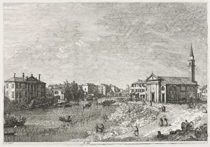 Antonio Canaletto Italian Collection: Views: View of Dolo, A Town on the Brenta, West of Venice, 1735-1746. Creator: Antonio Canaletto