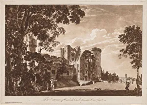 Paul Sandby Prints: Views of Warwick Castle: The Entrance of Warwick Castle from the Lower Court, 1776