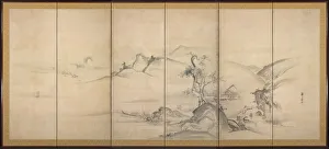 Eight Views of the Xiao and Xiang Rivers, 1700s. Creator: Watanabe Shik? (Japanese, 1683-1755)