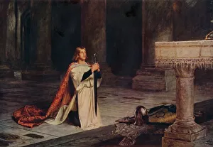 Cloak Collection: The Vigil, c1884, (1938). Artist: John Pettie