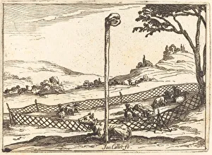 Enclosure Prints: The Vigilant Eye, 1628. Creator: Jacques Callot